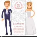 Vector Wedding Banner Template. Decorative Flyer With Bride pertaining to Bride To Be Banner Template