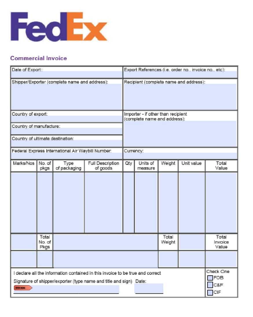 Waybill Template Word – Barati.ald2014 With Fedex Label Template Word