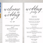 Wedding Program Template Inside Free Printable Wedding Program Templates Word
