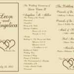 Wedding Programs Template Free ~ Wedding Invitation Collection Regarding Free Printable Wedding Program Templates Word