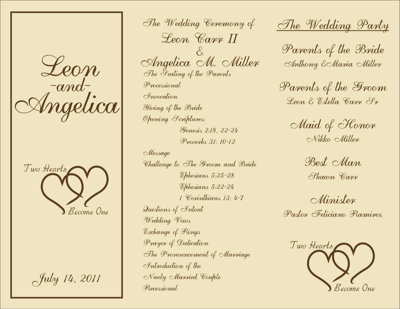 Wedding Programs Template Free ~ Wedding Invitation Collection Regarding Free Printable Wedding Program Templates Word