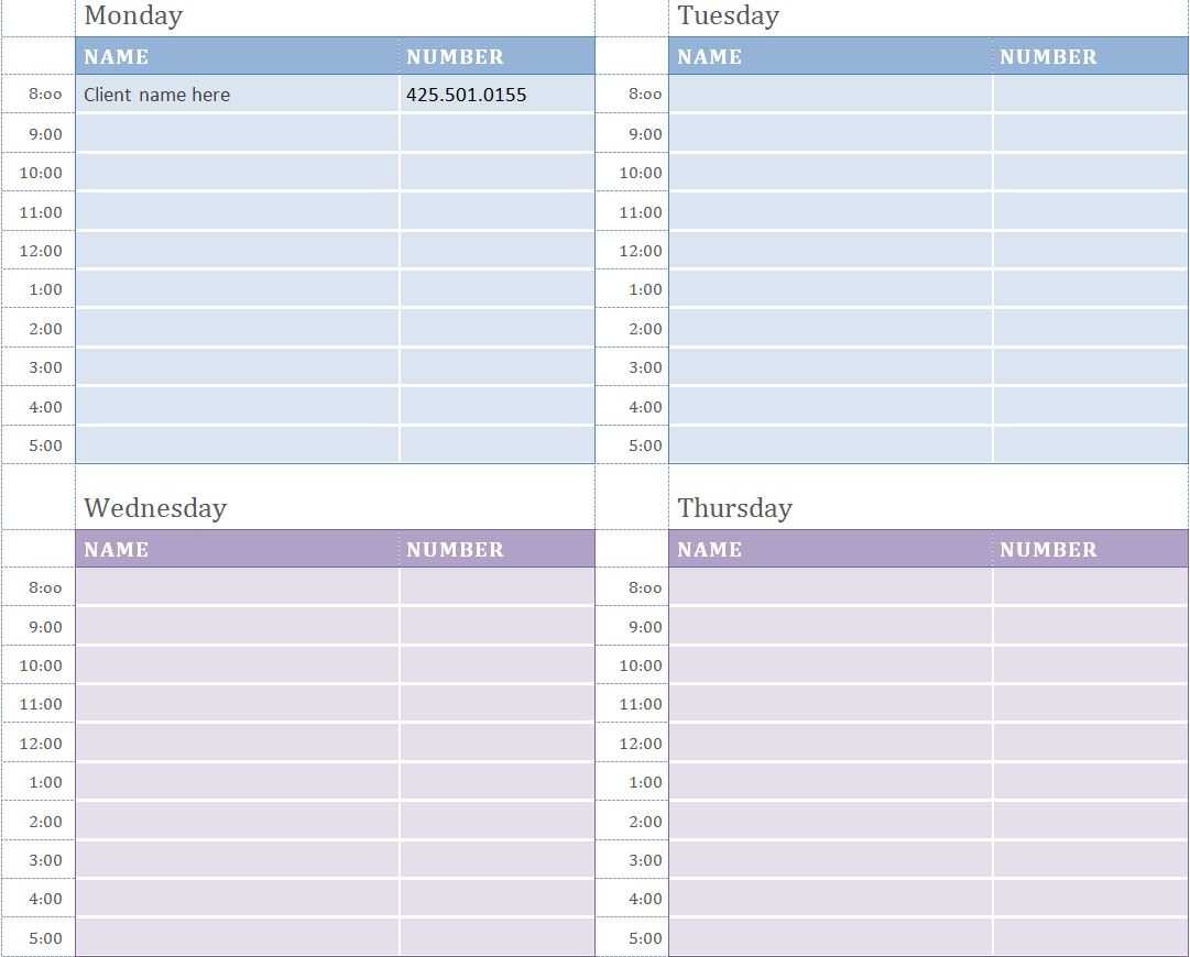 Weekly Appointment Calendar | Weekly Appointment Calendar With Regard To Appointment Sheet Template Word