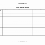 Weekly Call Report Template Inside Sales Call Report Template