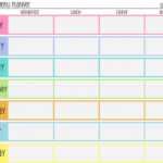 Weekly Meal Plan Template Excel – Karan.ald2014 Regarding Weekly Meal Planner Template Word