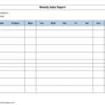 Weekly Sales Activity Report Template Sample Excel Format Pertaining To Sales Activity Report Template Excel