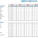 Weekly Workout Program Schedule Template Doc And Excel With Regard To Blank Workout Schedule Template