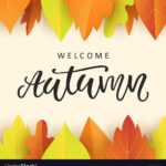 Welcome Autumn Banner Template With Fall Leaves Intended For Welcome Banner Template