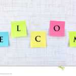 Welcome Banner With Sticky Notes Stock Image – Image Of For Welcome Banner Template
