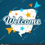 Welcome Letters Banner Flowing Liquid Shapes Template Design Within Welcome Banner Template