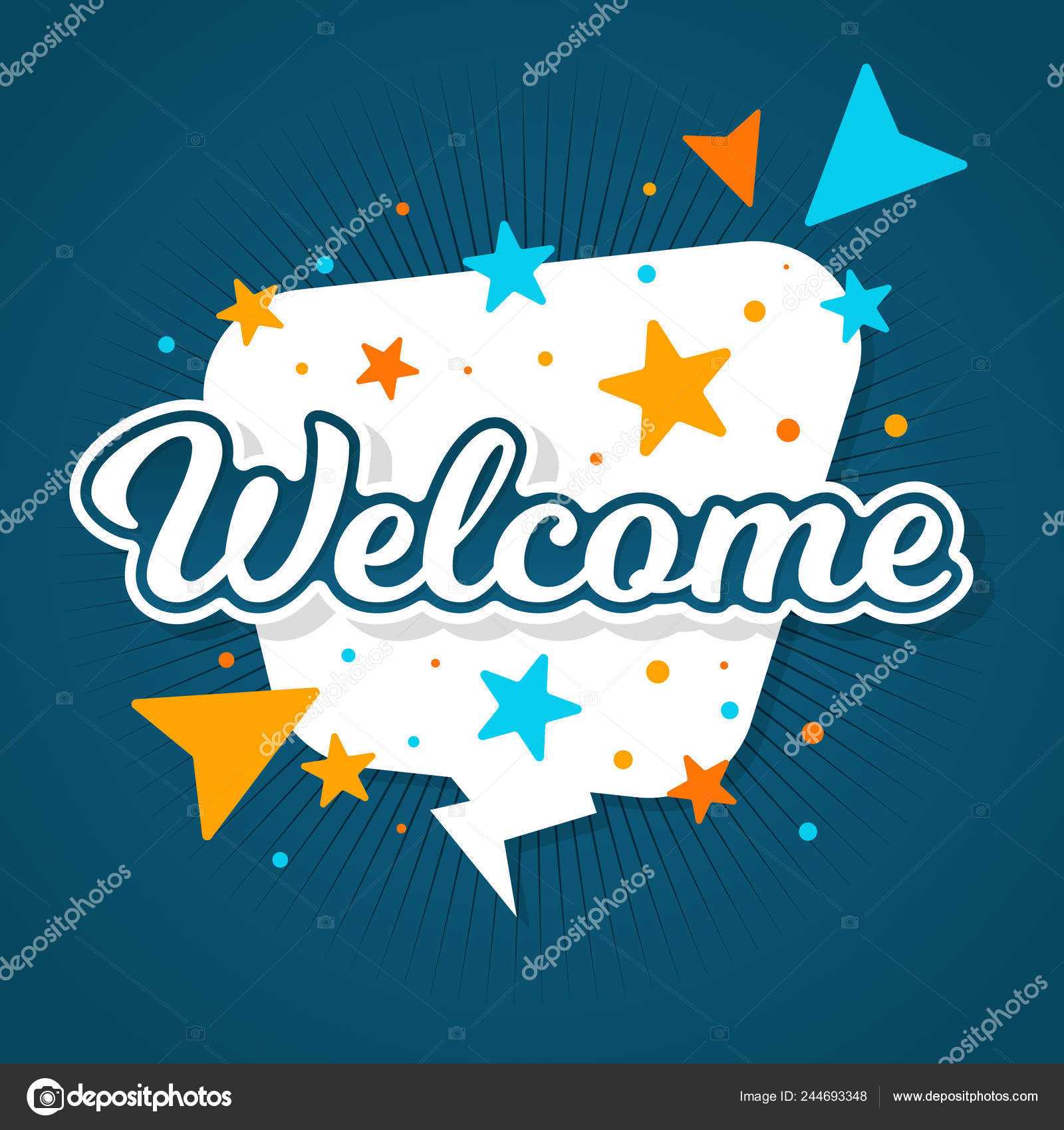 Welcome Letters Banner Flowing Liquid Shapes Template Design Within Welcome Banner Template