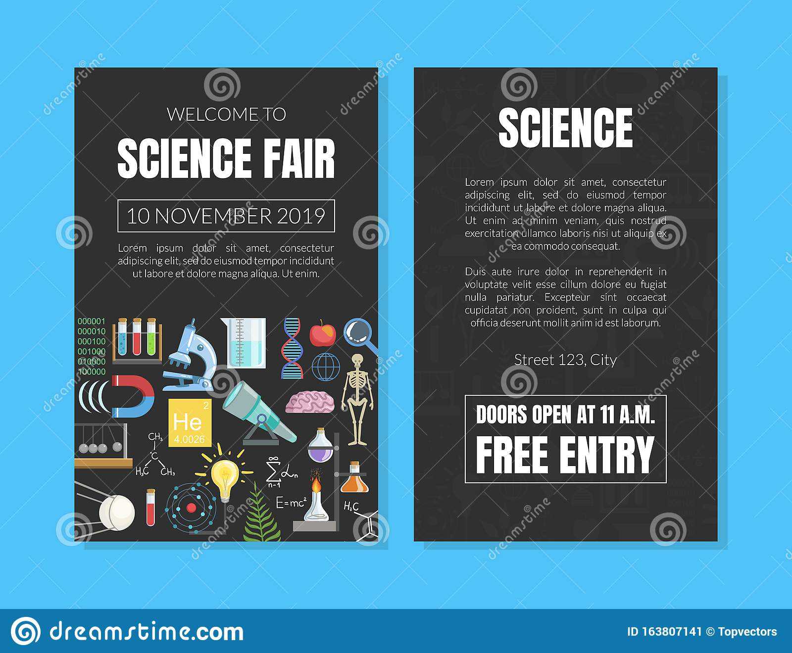 Welcome To Science Fair Invitation Card Template, Scientific Inside Science Fair Banner Template
