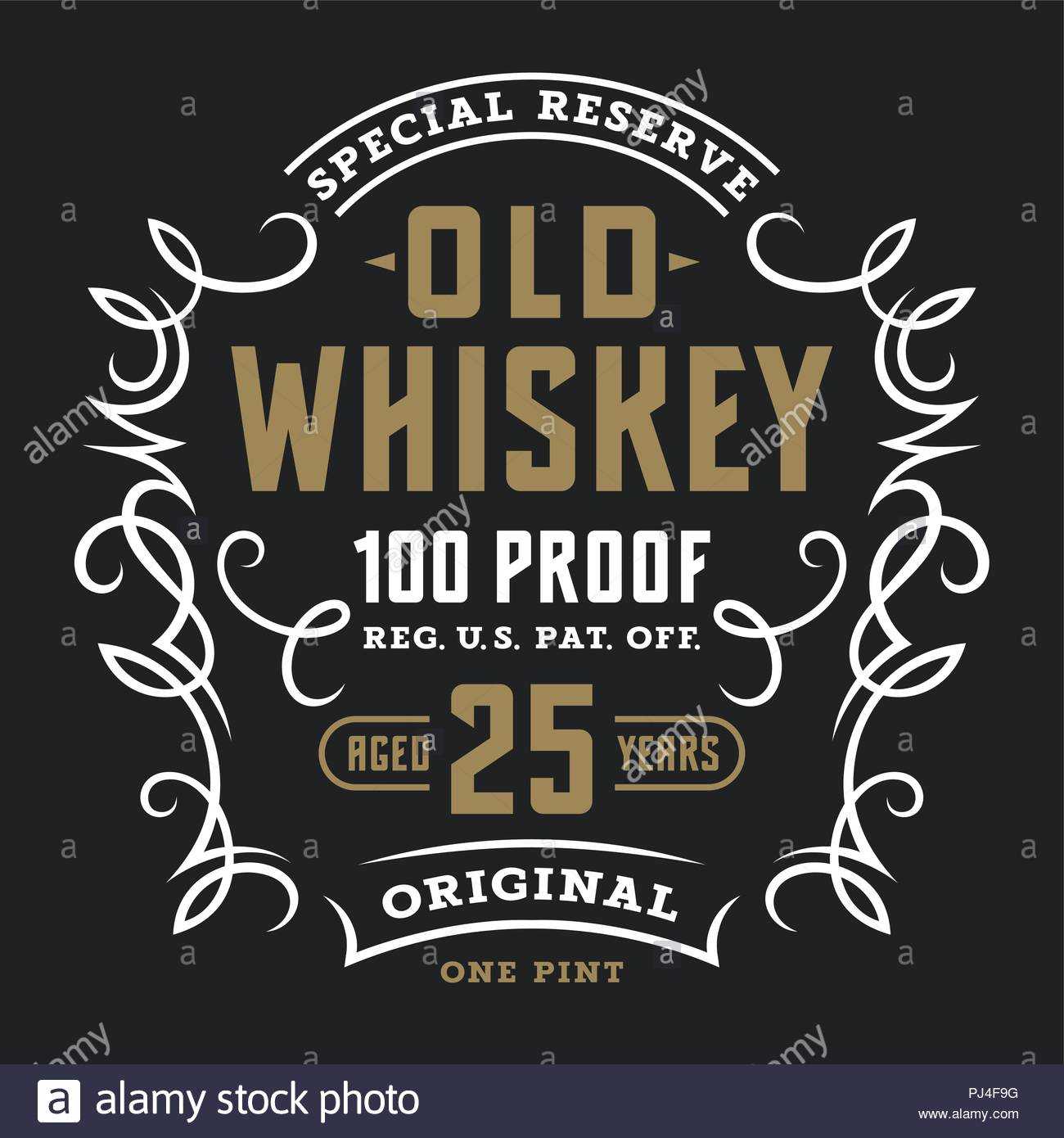 Whiskey Label Stock Photos & Whiskey Label Stock Images – Alamy In Blank Jack Daniels Label Template