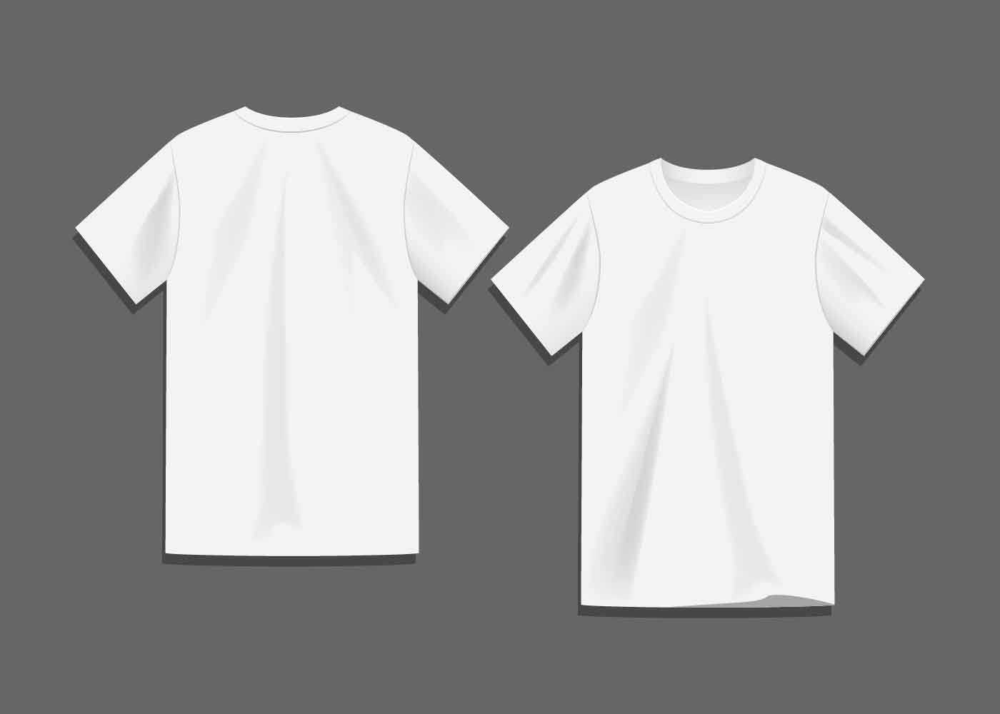White Blank T Shirt Template Vector – Download Free Vectors Inside Blank Tee Shirt Template