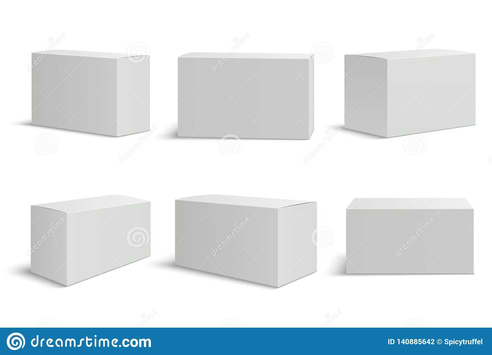 White Boxes Templates. Blank Medical Box 3D Isolated Paper Pertaining To Blank Packaging Templates