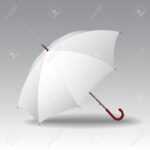 White Classic Elegant Open Umbrella. Vector Blank Template. Throughout Blank Umbrella Template