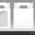 Window Box Packaging Template | Box White Window Shape Cut Within Blank Packaging Templates