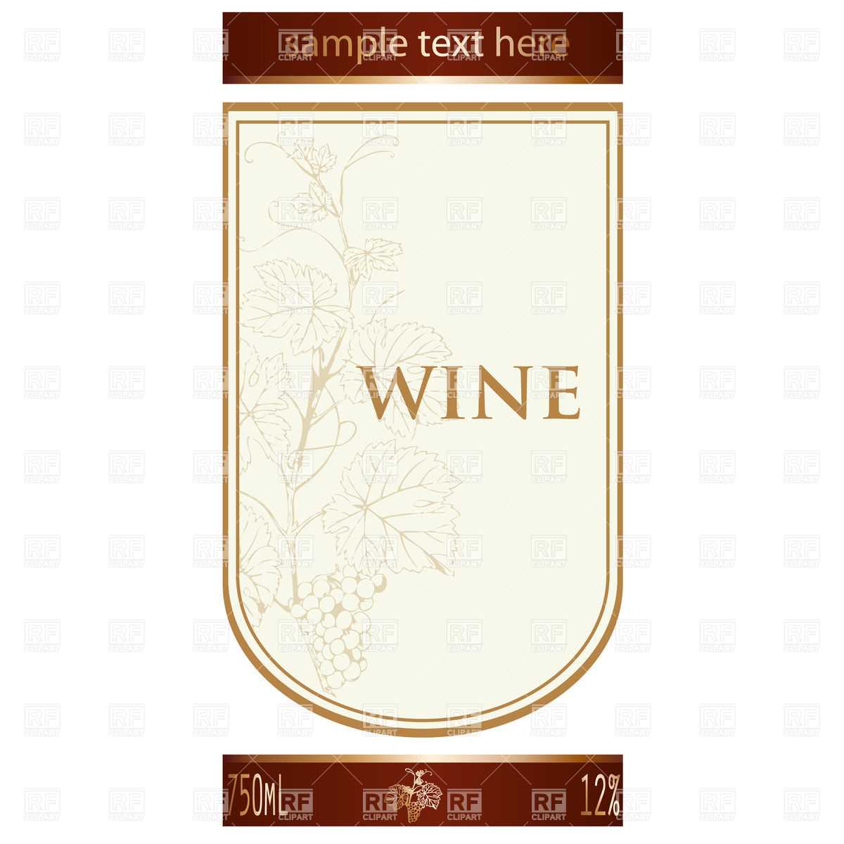 Wine Label Clipart Inside Blank Wine Label Template