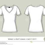 Women Short Sleeve V Neck T Shirt. Template For Design Within Blank V Neck T Shirt Template
