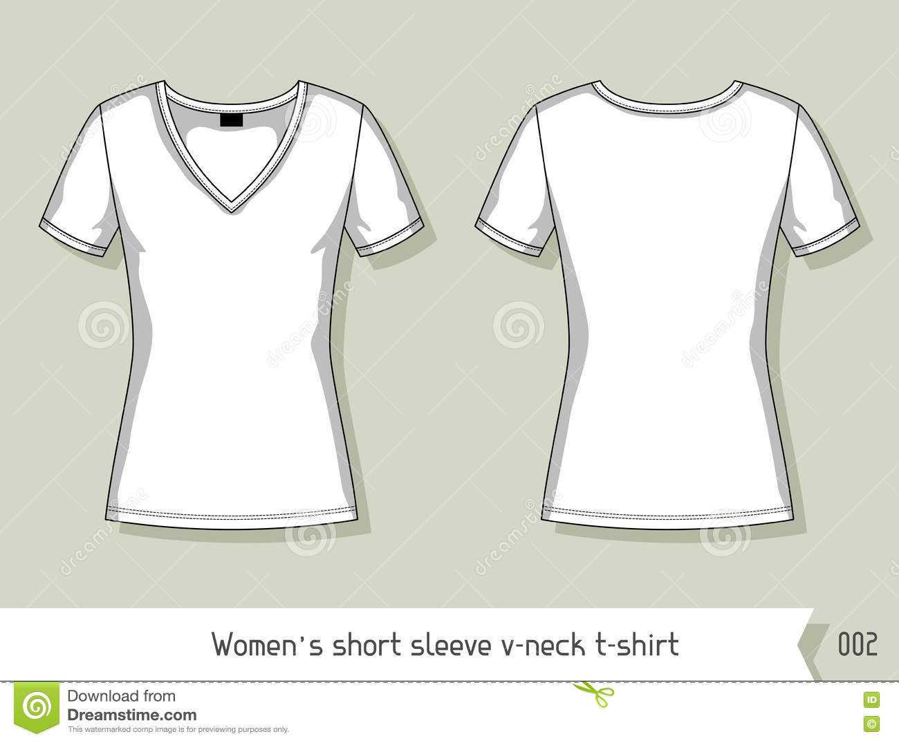Women Short Sleeve V Neck T Shirt. Template For Design Within Blank V Neck T Shirt Template