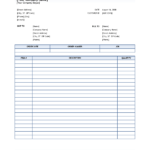 Wonderful And Wonderful Packing Slip Invoice Template In Blank Packing List Template