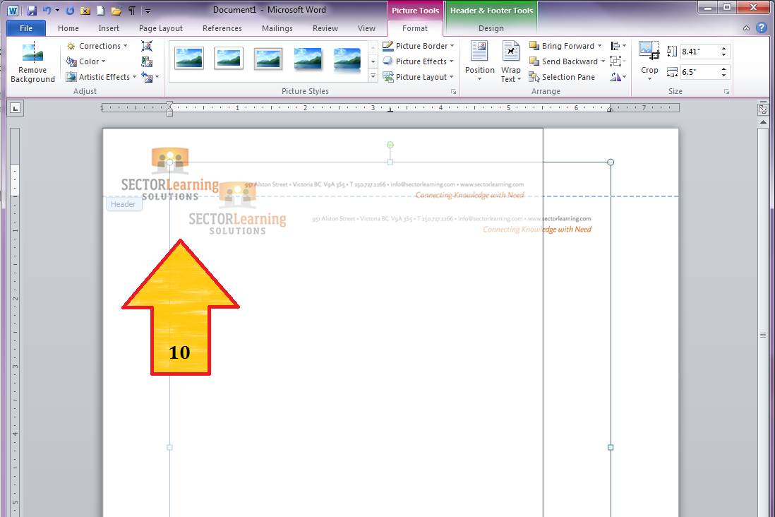 Word 2010 – Custom Margins And “Locking” Letterhead Graphics In Header Templates For Word