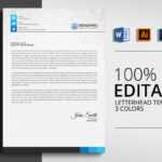 Word Letterhead Template – Vsual Within Word Stationery Template Free