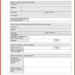 Work Injury Report Form Template Regarding Injury Report Form Template