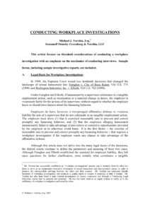 Workplace Investigation Report Template - Karan.ald2014 in Investigation Report Template Disciplinary Hearing