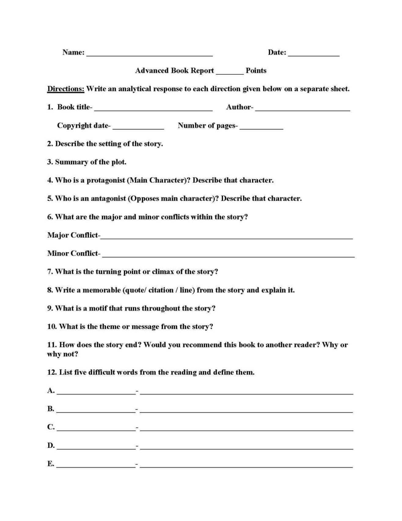Worksheet 4Th Grade Report | Printable Worksheets And Inside Book Report Template 4Th Grade