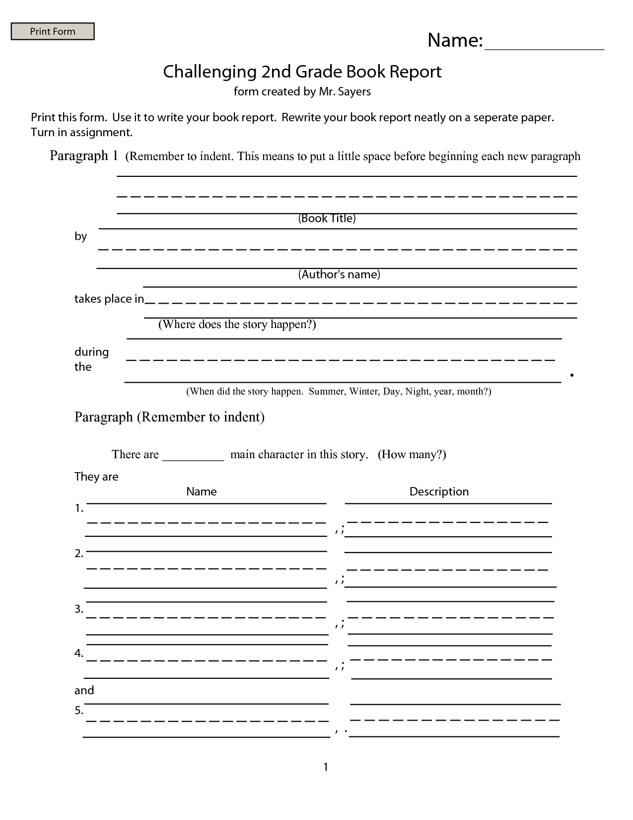 Worksheet Book Report | Printable Worksheets And Activities Throughout Book Report Template 2Nd Grade