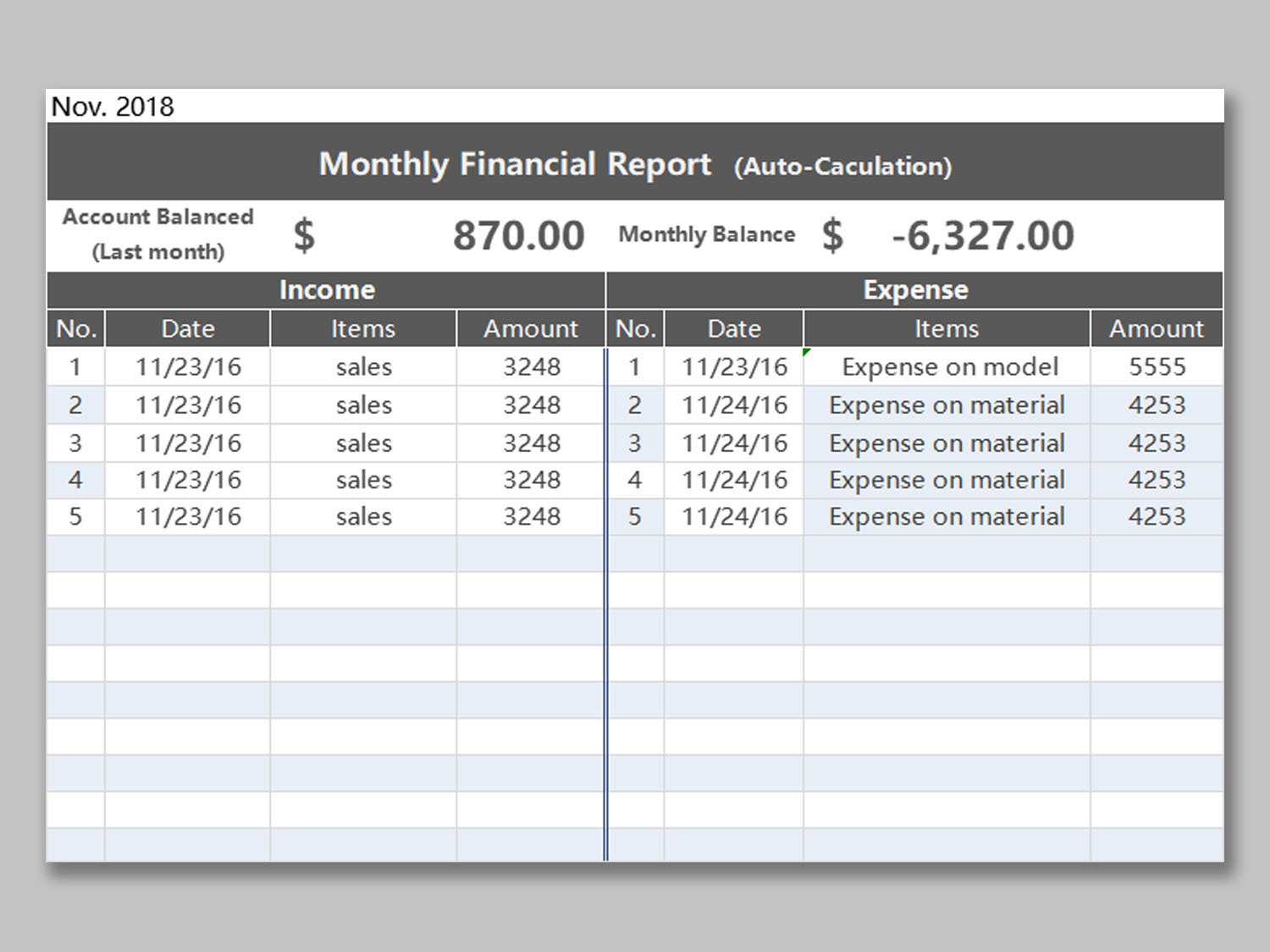 Wps Template – Free Download Writer, Presentation Inside Monthly Financial Report Template