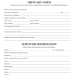 Writable Obituary Form – Fill Online, Printable, Fillable With Regard To Fill In The Blank Obituary Template