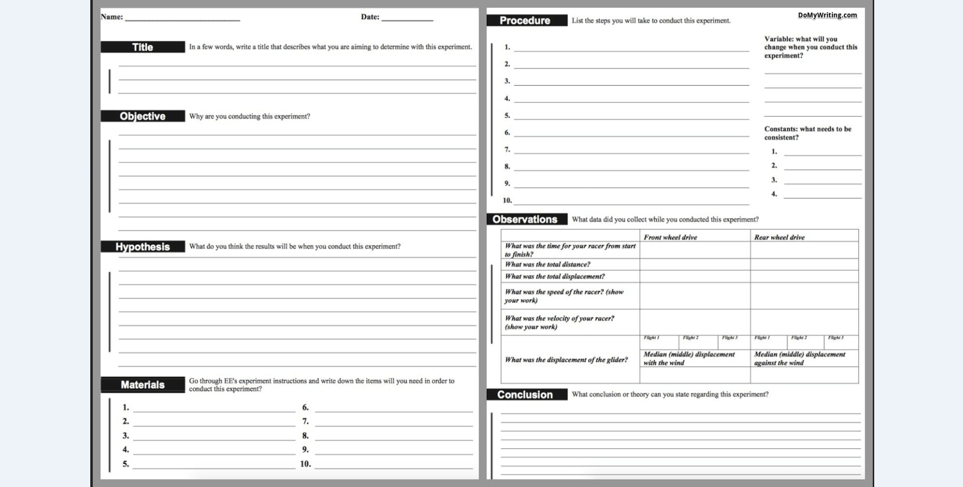 Writing A Lab Report: Everything A Student Should Know To Inside Country Report Template Middle School