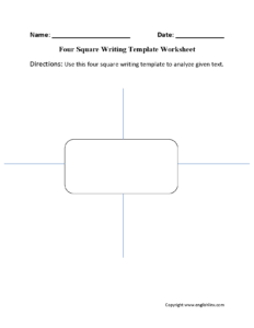 Writing Template Worksheets | Four Square Writing Template with regard to Blank Four Square Writing Template