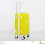 Yellow Suitcase Isolated On White Background .summer Regarding Blank Suitcase Template