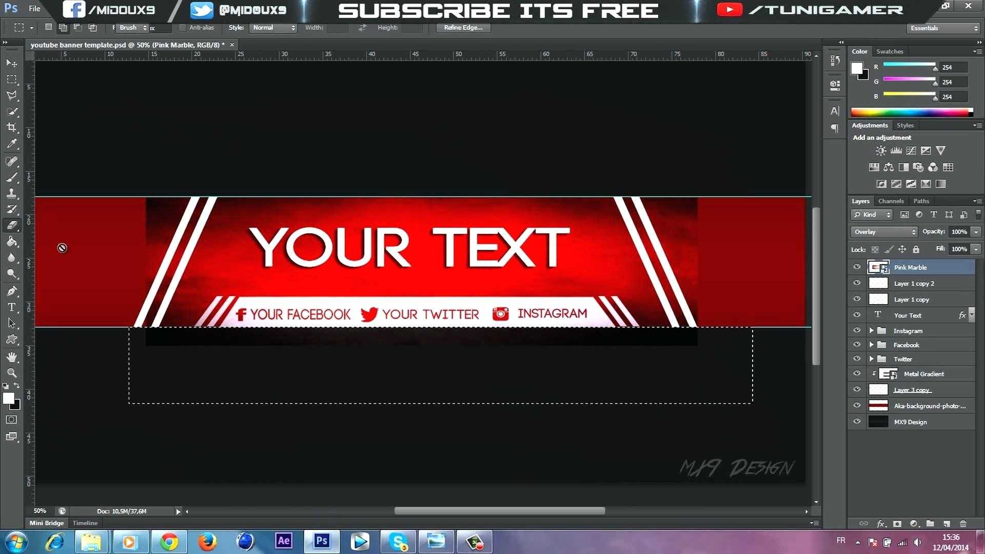Youtube Channel Banner Template Psd – Allenfinesse In Yt Banner Template